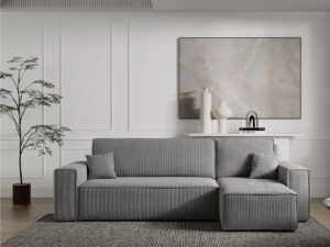 Urban Deluxe - 3 zits slaapbank met opbergruimte - Steel (Poso 55)