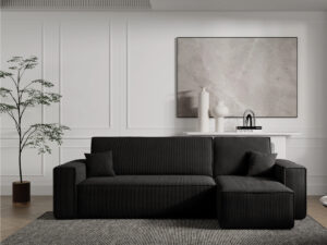 Urban Deluxe - 3 zits slaapbank met opbergruimte - Black (Poso 135)